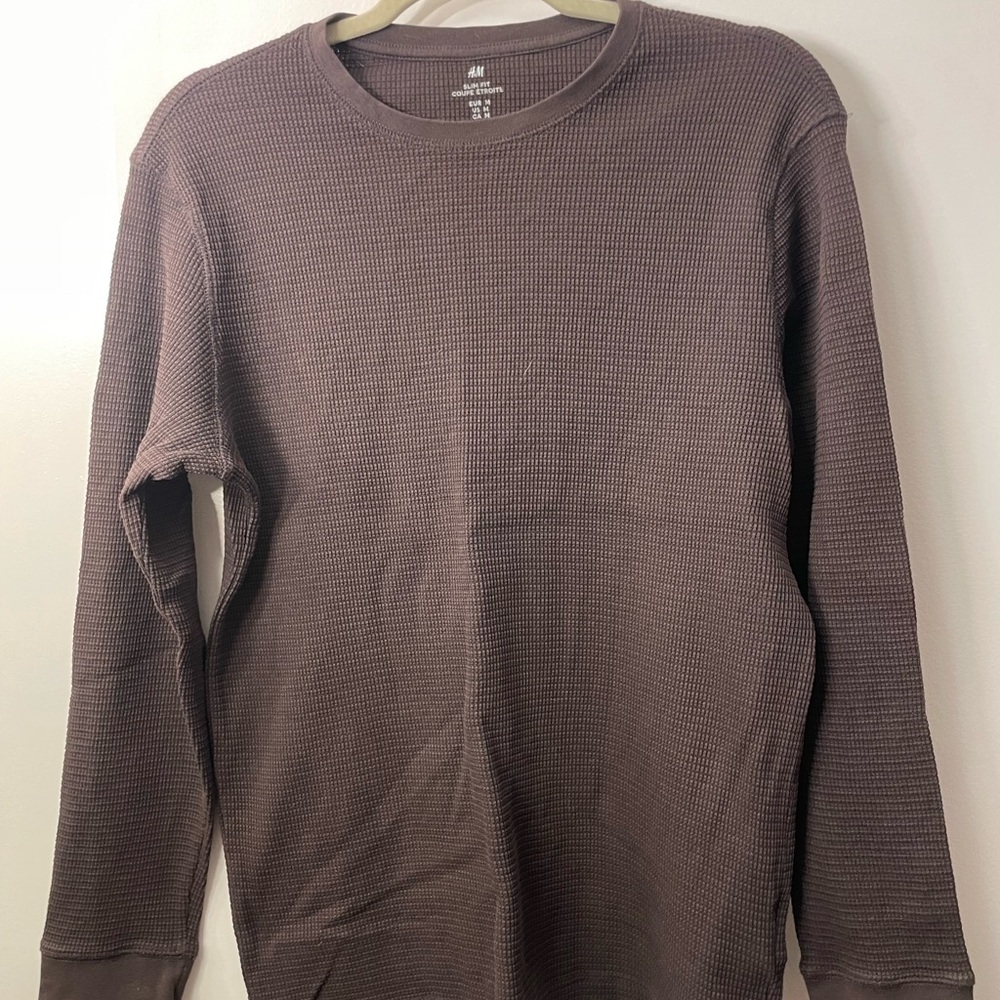 H&M Brown Waffle Knit Sweater